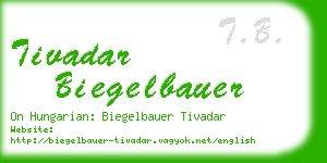 tivadar biegelbauer business card